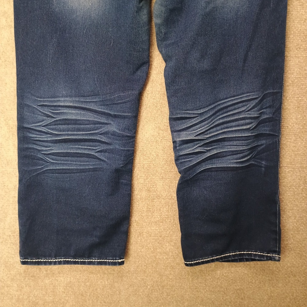 Hydraulic GRAMERCY Women's Size 8 Blue Denim Capris Embroidered Pockets 32x22 - Picture 13 of 14
